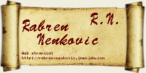 Rabren Nenković vizit kartica